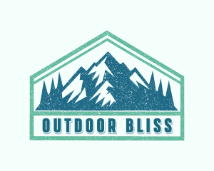 Trekking Hiking Mountain logo design