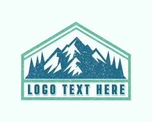 Hiking - Trekking Hiking Mountain logo design