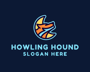 Howling Fox Moon logo design