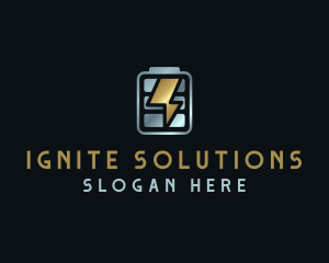 Lightning Battery Charge logo design