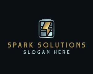 Lightning Battery Charge logo design