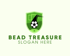 Soccer Goal Shield Logo