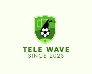 Soccer Goal Shield logo design