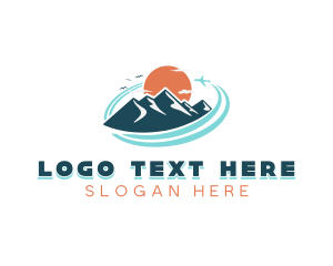 Mountain - Airplane Mountain Vacation logo design