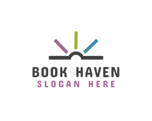 Literature Library Book  logo design