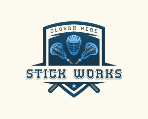 Team Lacrosse Shield  logo design