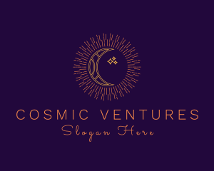 Moon Cosmic Astrology logo design