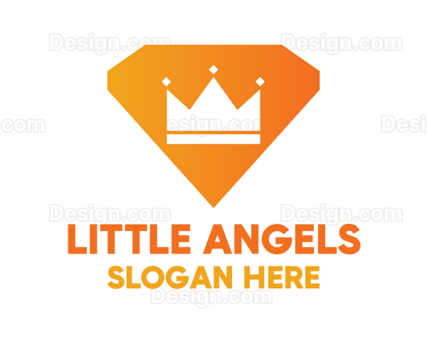 Orange Diamond Crown Logo