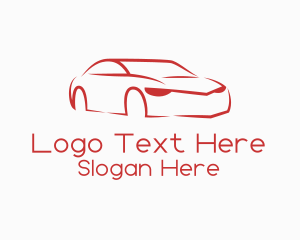 Red Luxury Car  Logo