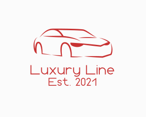 Red Luxury Car  logo design