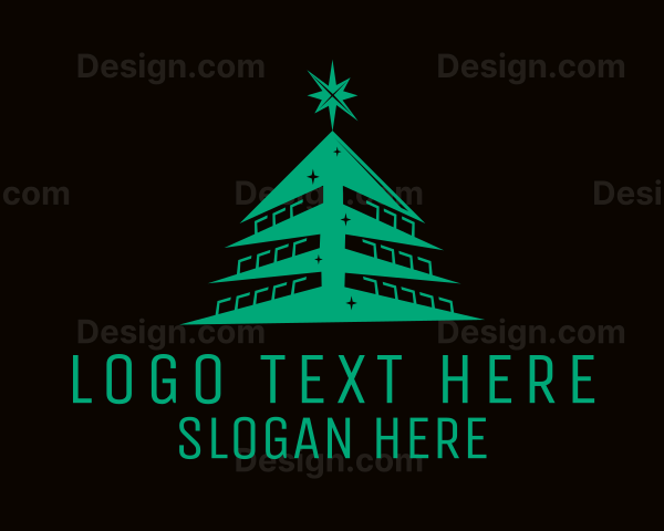 Green Christmas Tree Logo