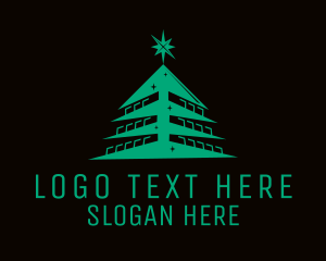 Green Christmas Tree logo