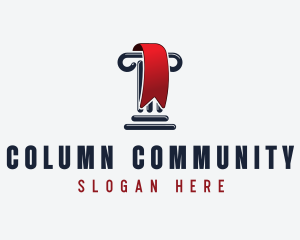 Greek Column Bookmark logo