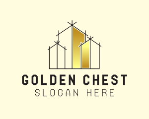 Gold Building Development logo design