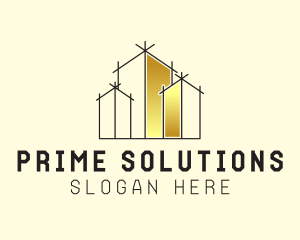 Gold Building Development logo design