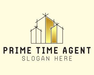 Gold Building Development logo design