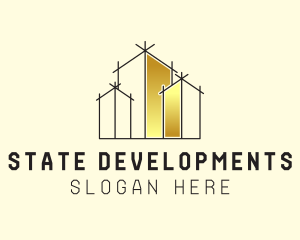 Gold Building Development logo design