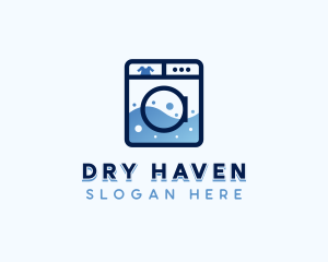 Clothes Washer Laundromat logo design