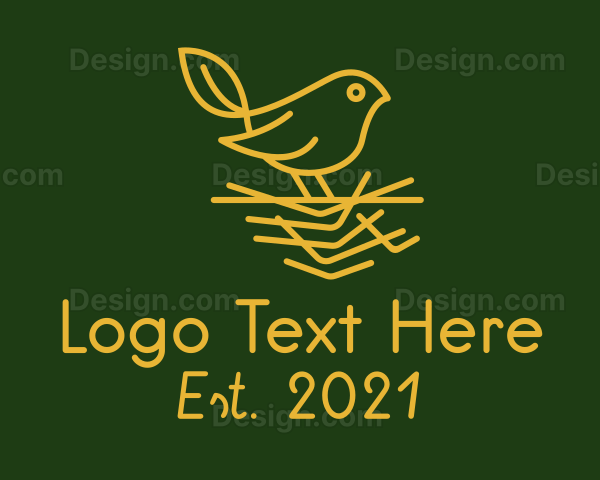 Gold Leaf Sparrow Logo