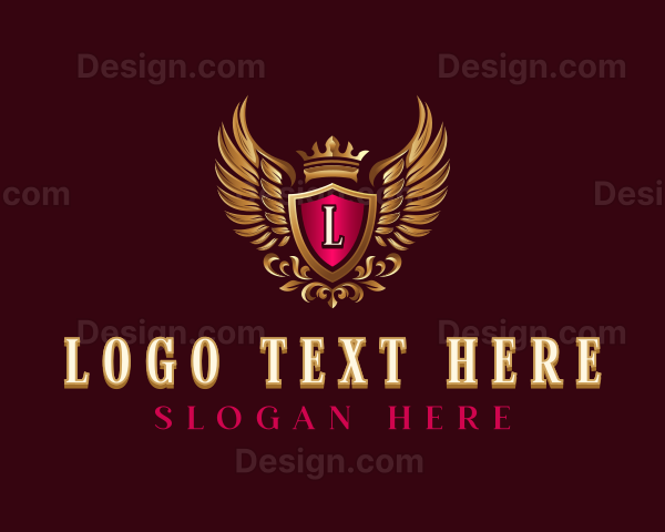 Luxury Wings Crown Logo