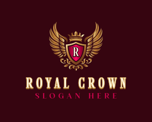 Luxury Wings Crown logo design