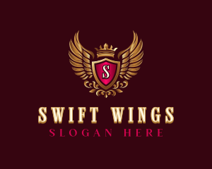 Luxury Wings Crown logo design