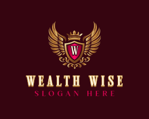 Luxury Wings Crown logo design