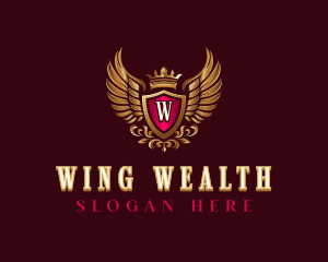 Luxury Wings Crown logo design