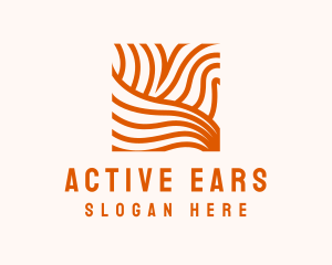 Orange Abstract Lines logo design