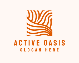 Orange Abstract Lines logo design