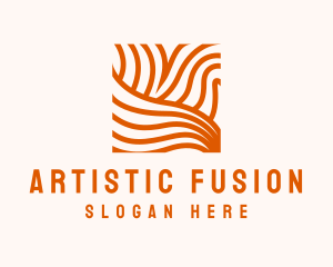 Orange Abstract Lines logo