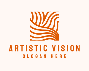 Orange Abstract Lines logo