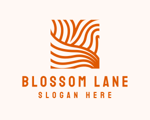 Orange Abstract Lines logo design