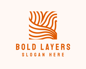 Orange Abstract Lines logo design