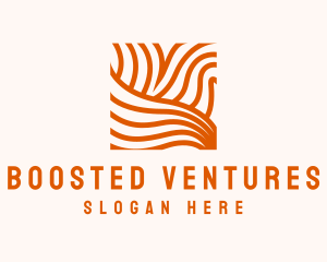 Orange Abstract Lines logo design