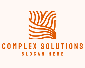 Orange Abstract Lines logo design