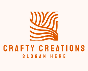 Orange Abstract Lines logo design