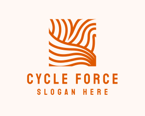 Orange Abstract Lines logo design