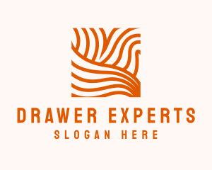 Orange Abstract Lines logo design