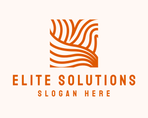 Orange Abstract Lines logo design