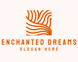 Orange Abstract Lines logo design