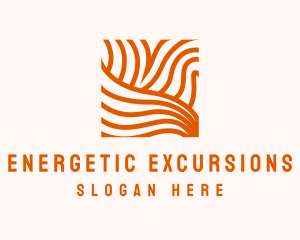 Orange Abstract Lines logo design