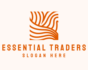 Orange Abstract Lines logo design