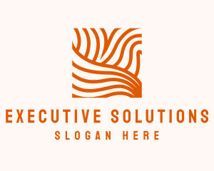 Orange Abstract Lines logo design