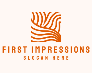 Orange Abstract Lines logo design