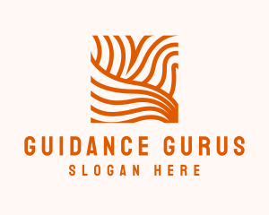 Orange Abstract Lines logo design