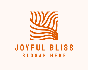 Orange Abstract Lines logo design