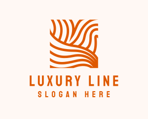 Orange Abstract Lines logo design