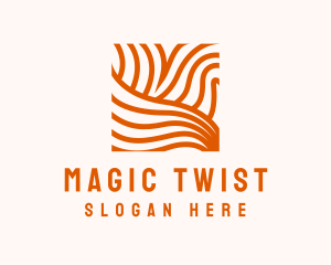 Orange Abstract Lines logo design