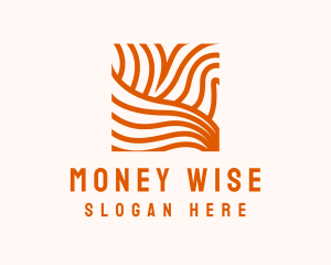 Orange Abstract Lines logo design